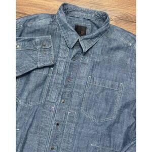 5.11 Tactical Men's Chambray Denim LS Snap Button Work Shirt Size 2XL